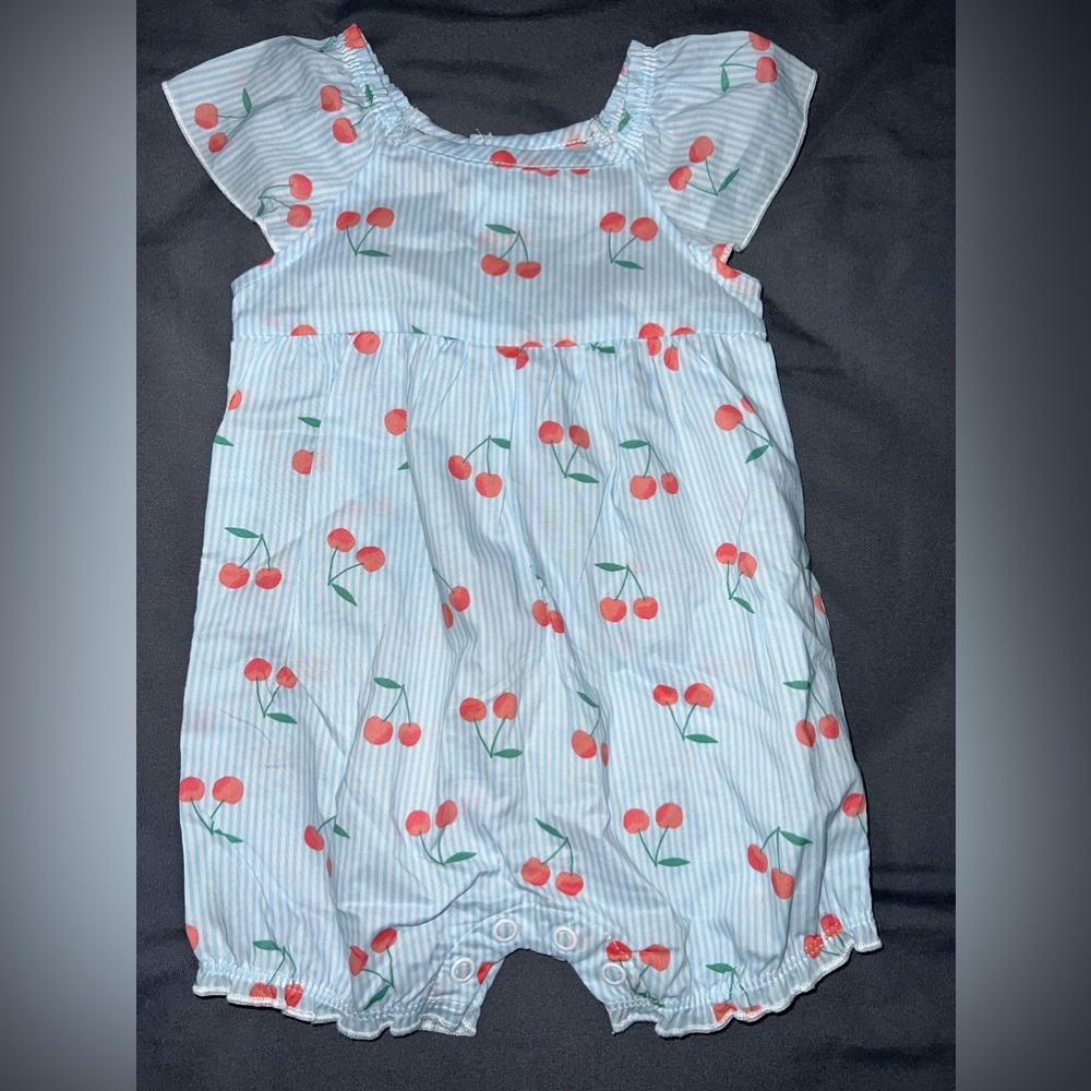 Infant Girl's Cherry Romper